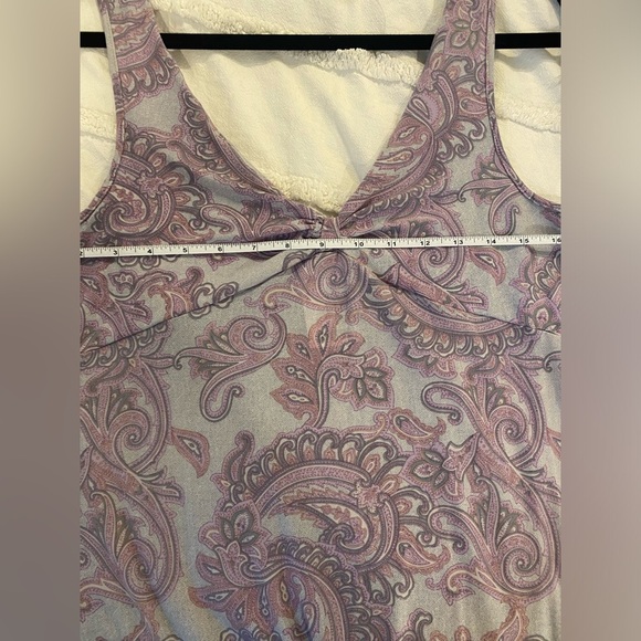 Jones New York Lilac Paisley Dress Size Large - Picture 5 of 6